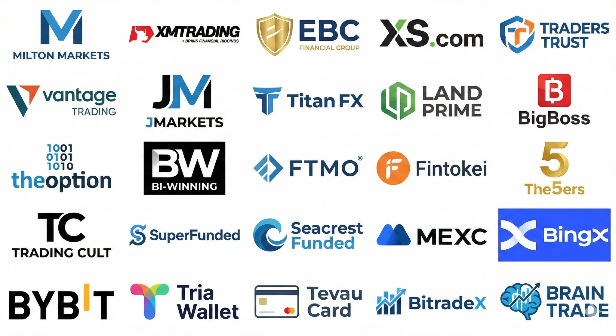 Trusted Brokers & Platforms